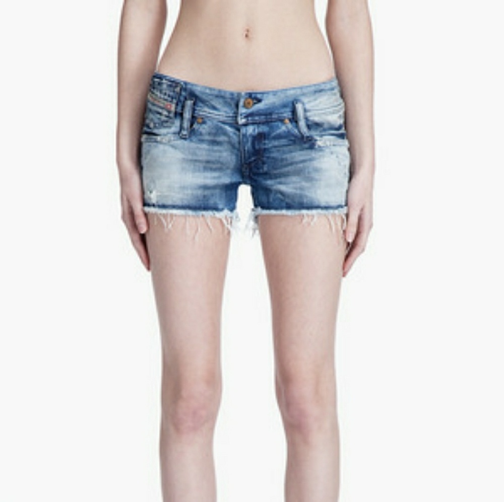 Diesel Mintha Distressed Shorts